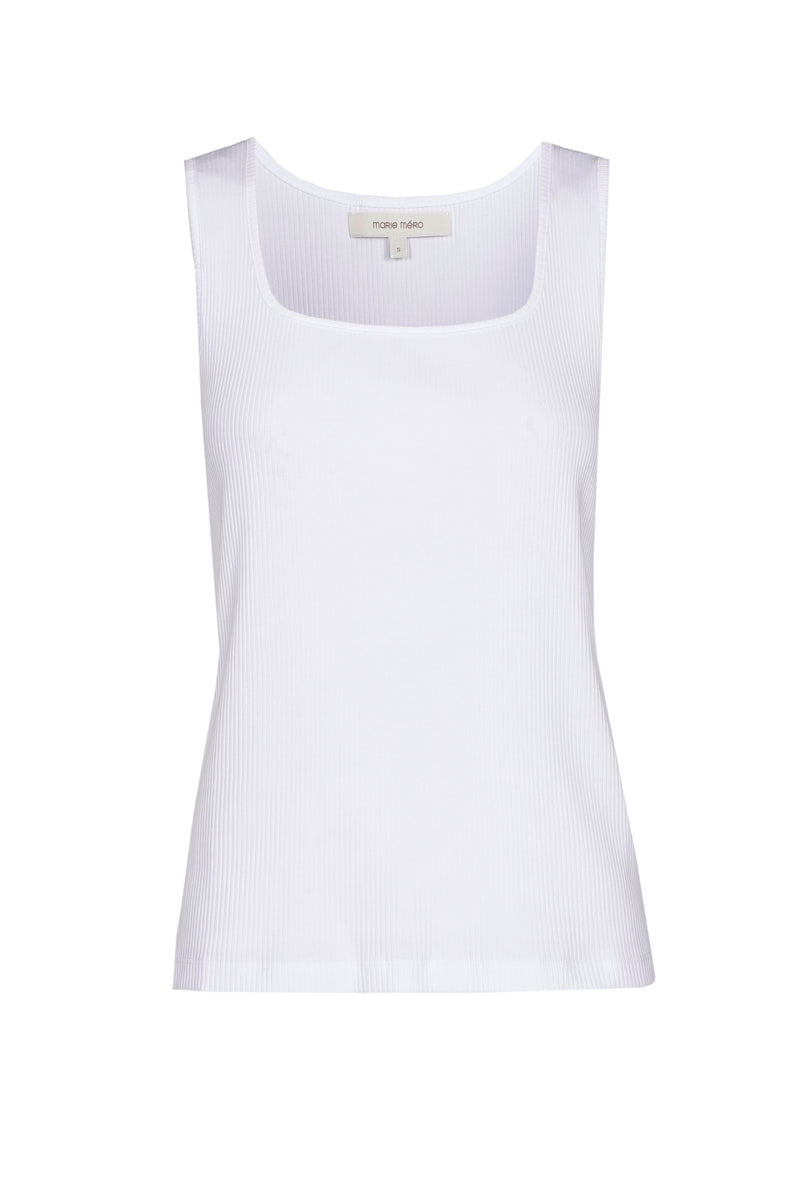 Witte mouwloze top