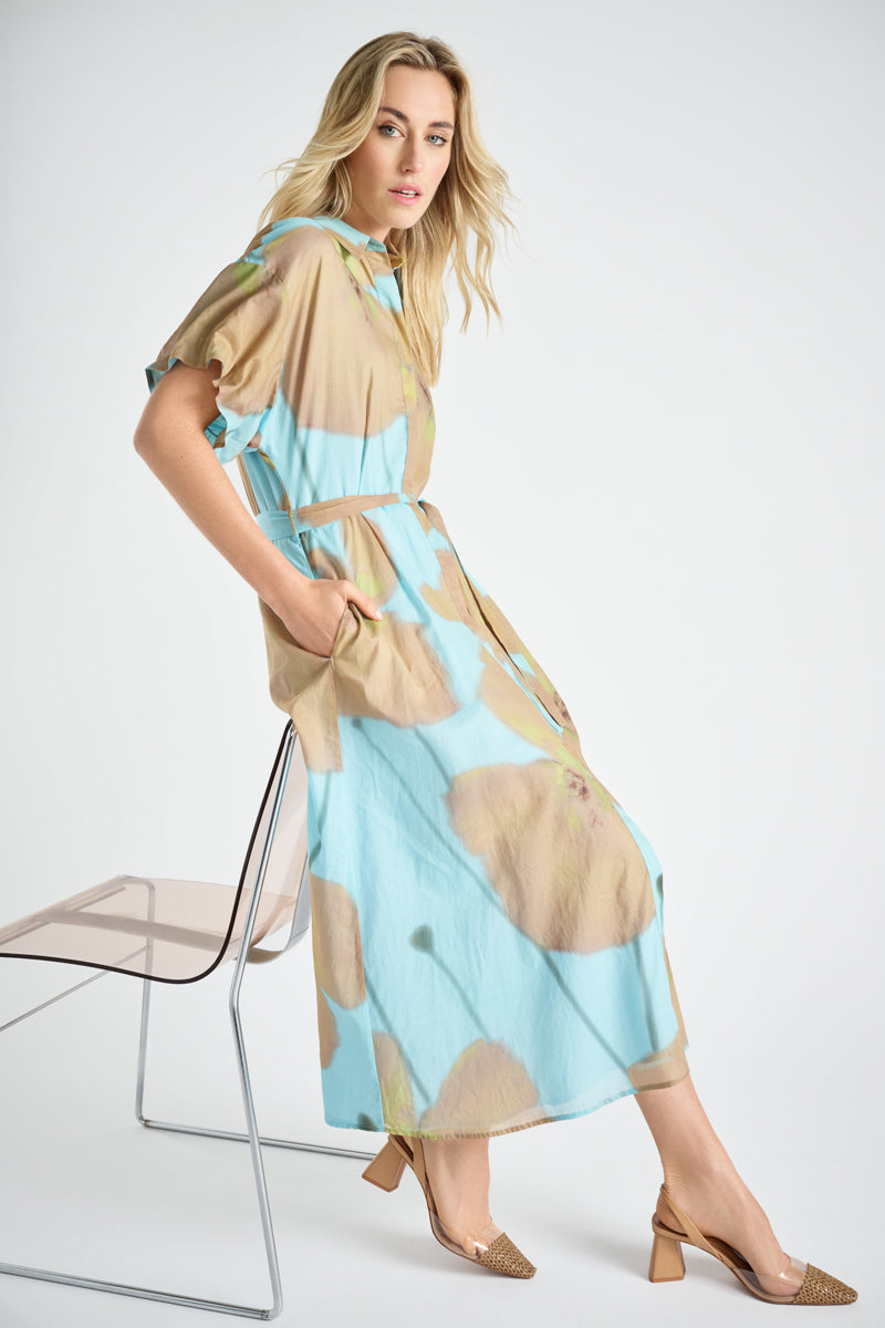 Halflang hemdskleed met print