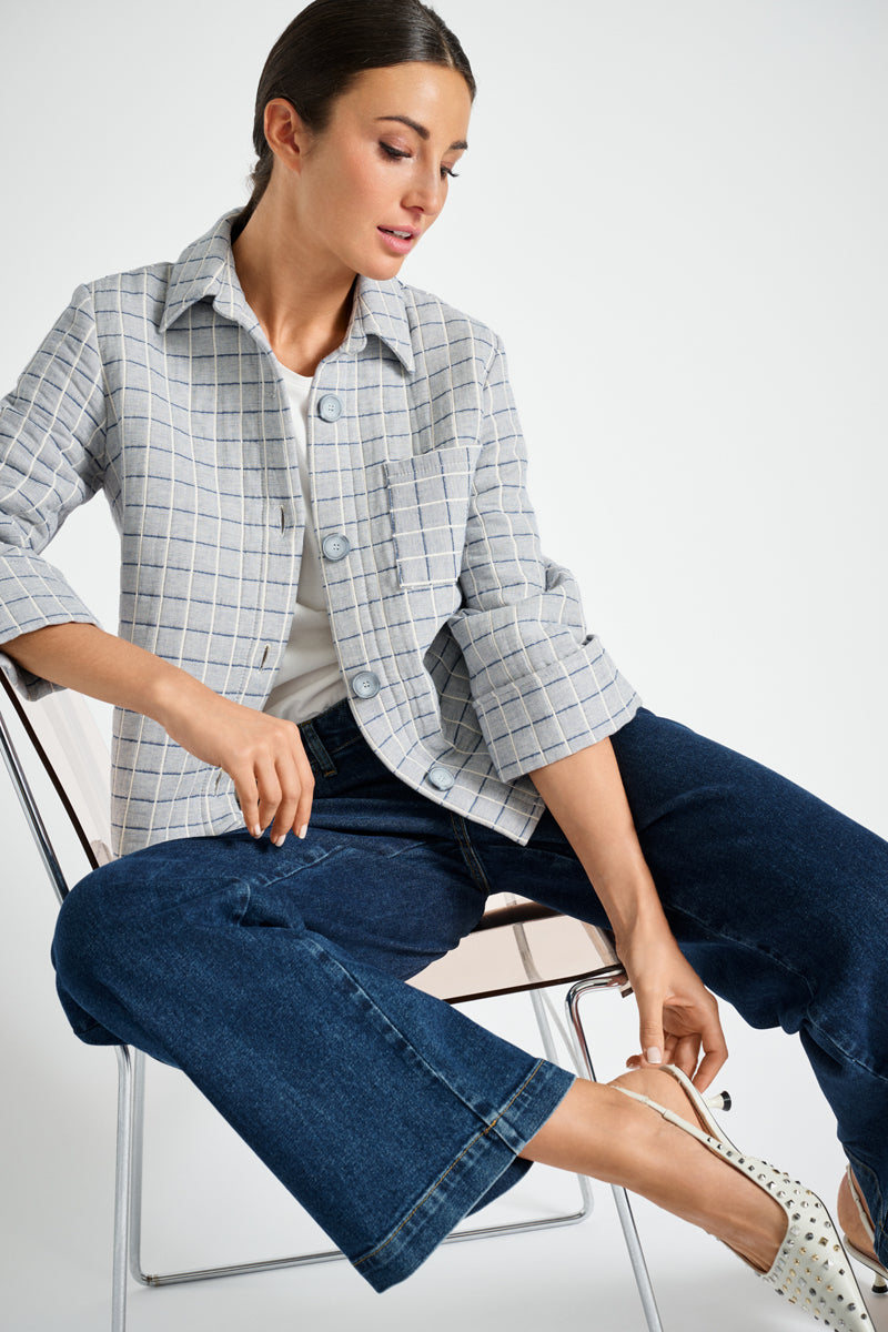 Veste non doublé à carreaux