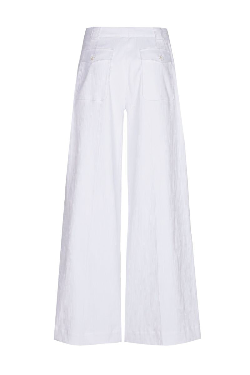 Pantalon blanc ample avec poches