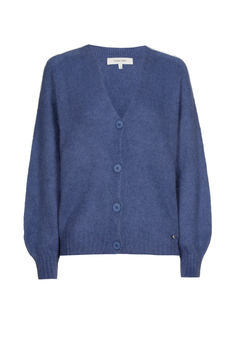 Short v-neck cardigan jeans