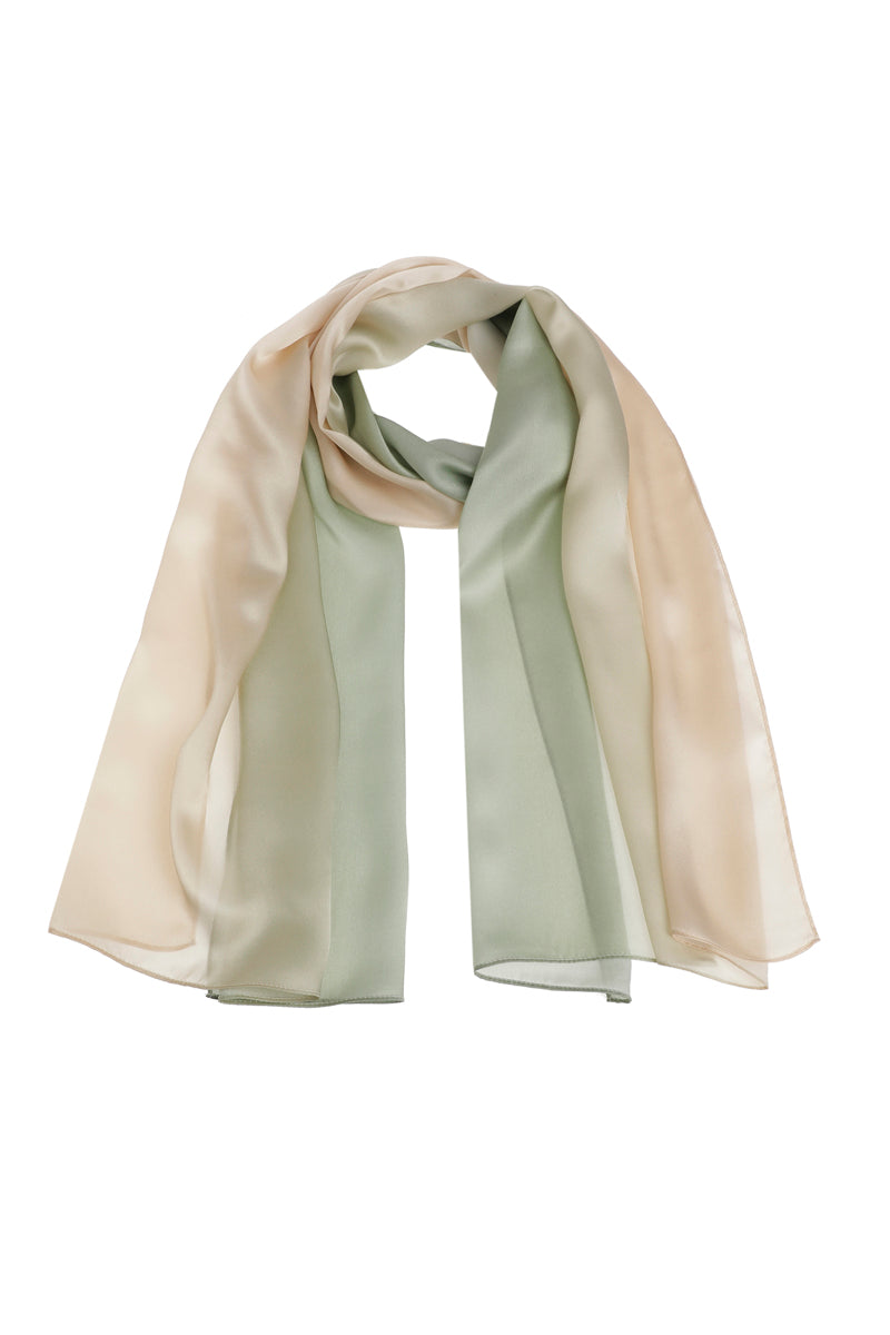 Lange zijde jade dégradé sjaal