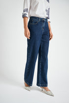 Lange rechte donkere five-pocket jeans