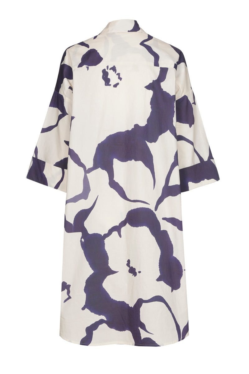 Robe fleurie bleue-blanche