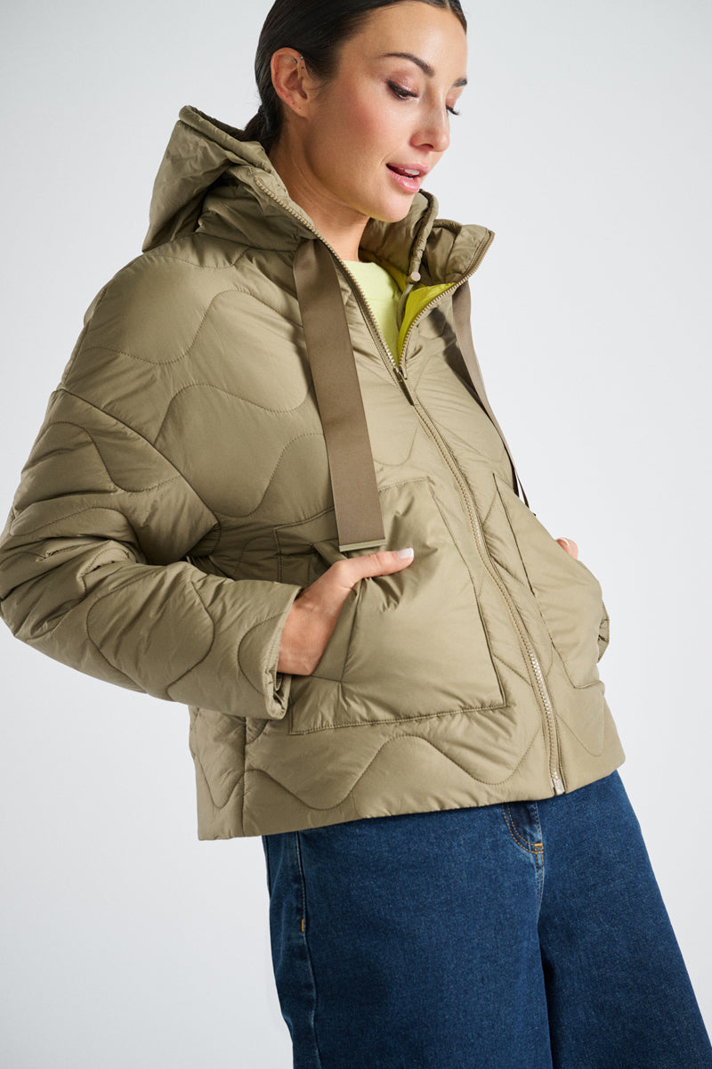 Korte kaki parka