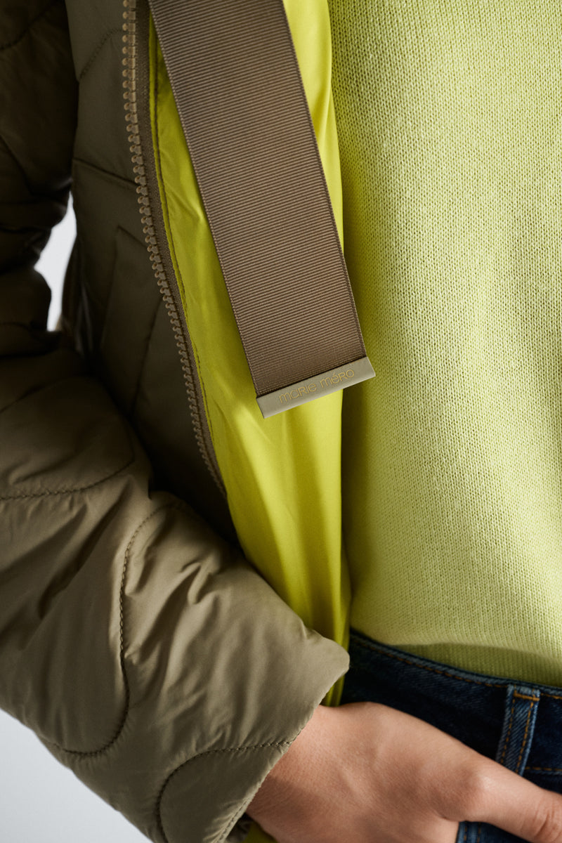 Short khaki parka