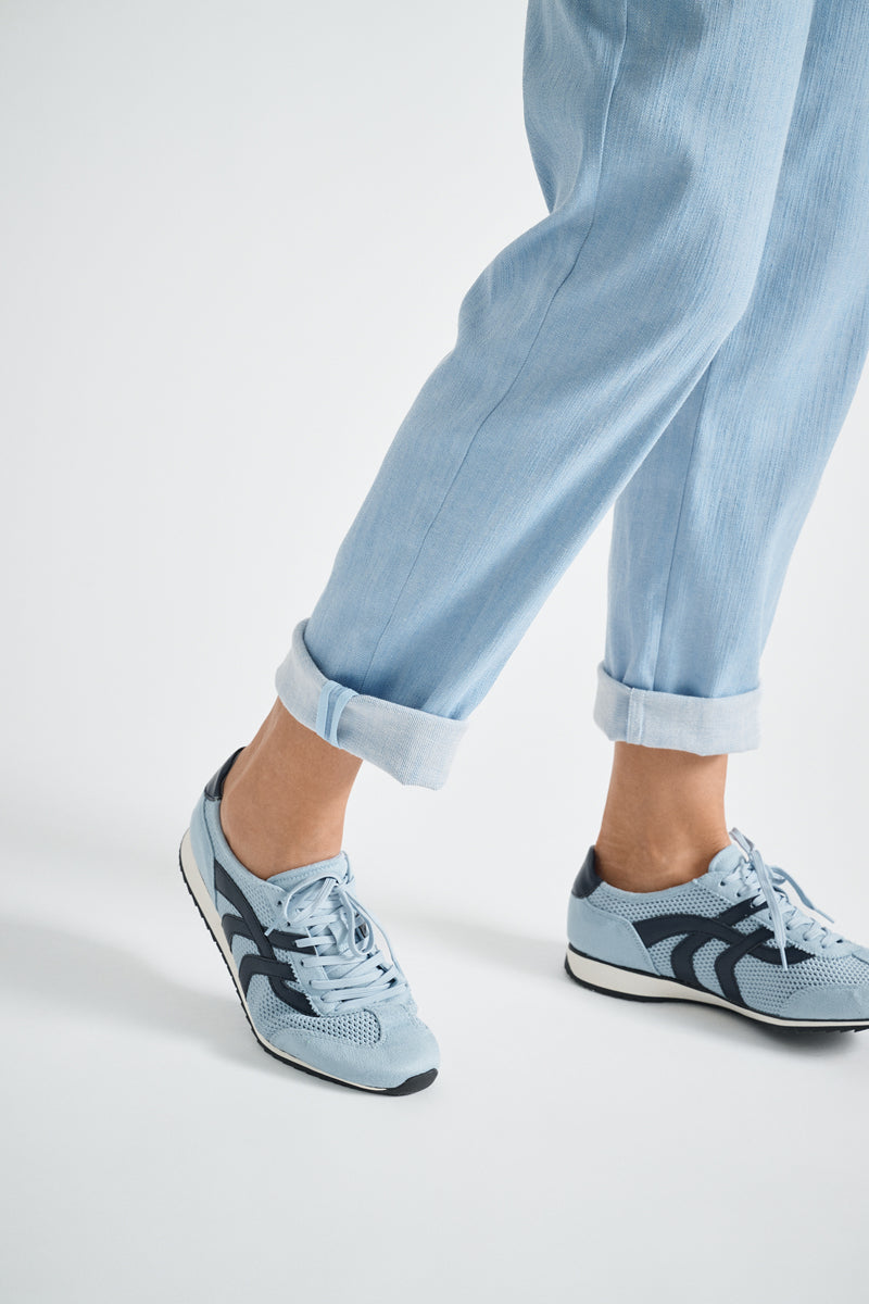 Pantalon slim en coton mélange