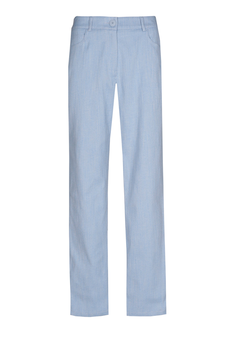 Pantalon slim en coton mélange