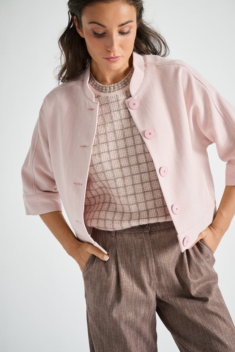 Kort roze bloesjasje