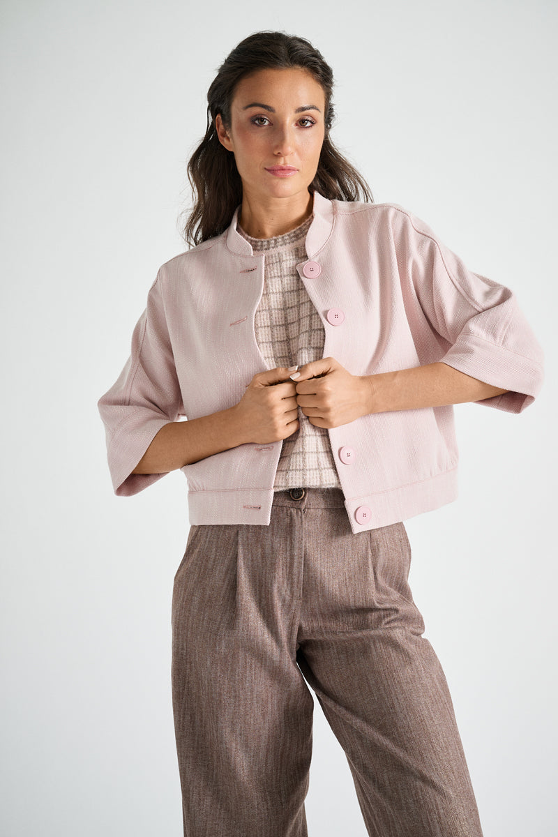 Kort roze bloesjasje