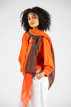 Scarf faded cotton-silk