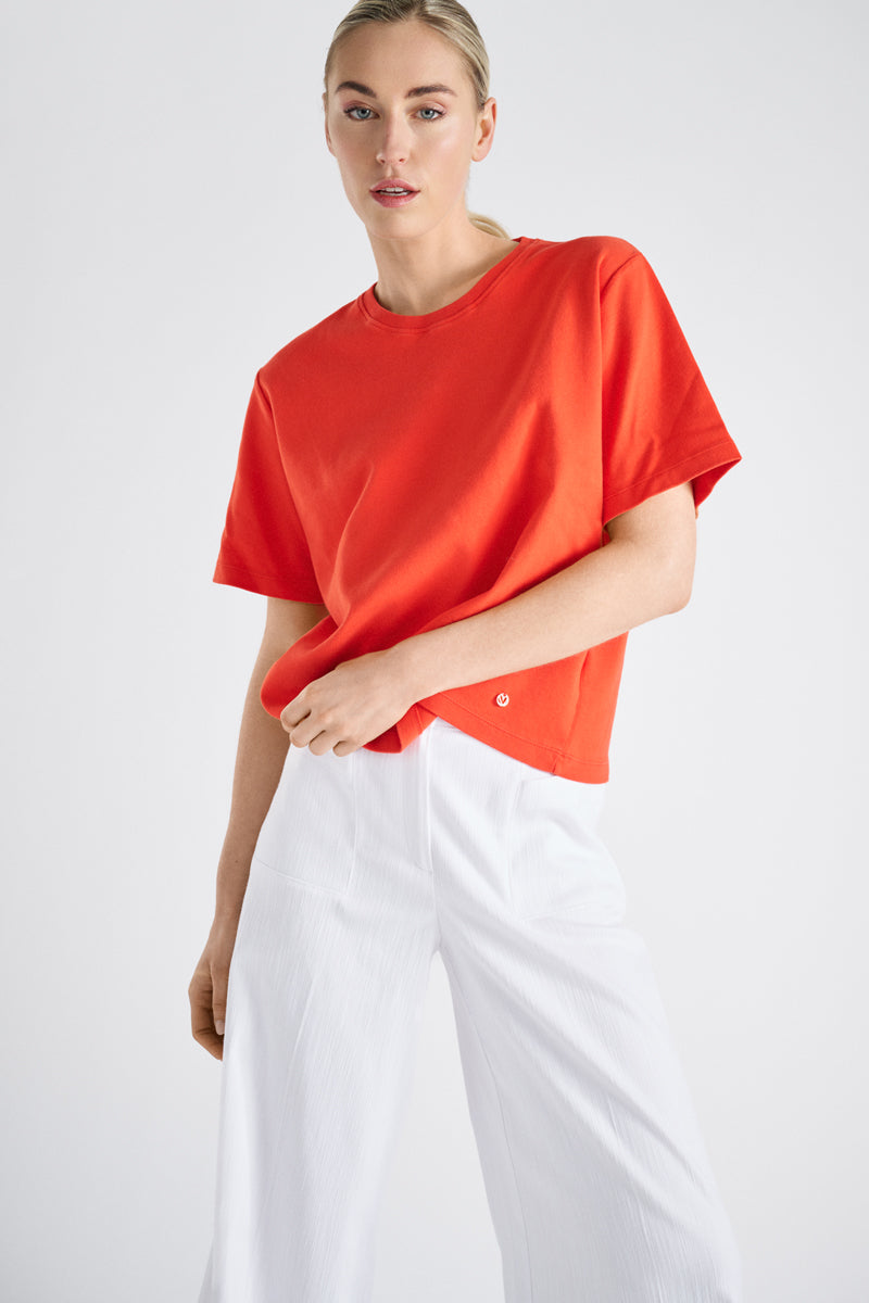 Boxy t-shirt in katoen