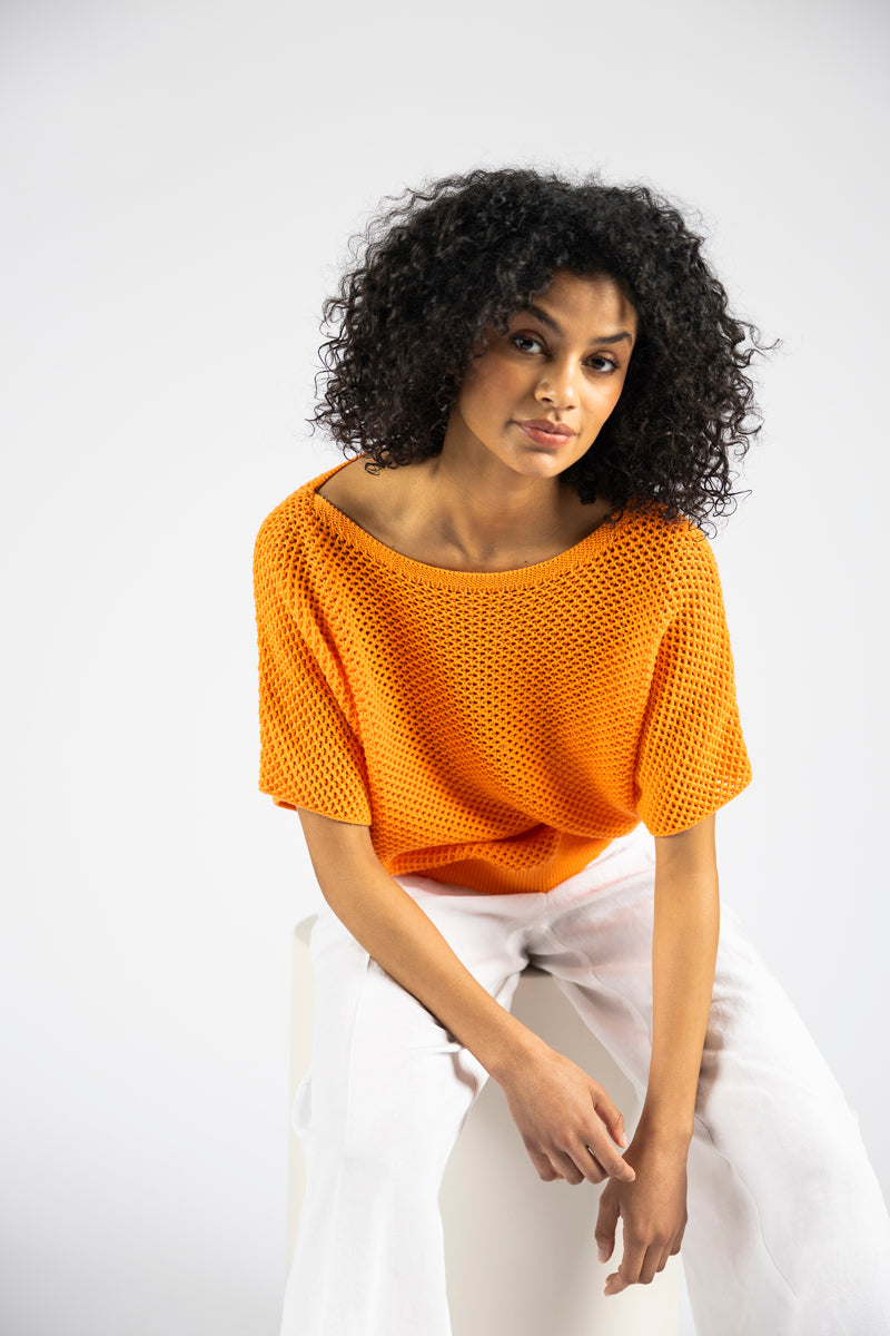 Crochet trui met korte mouw