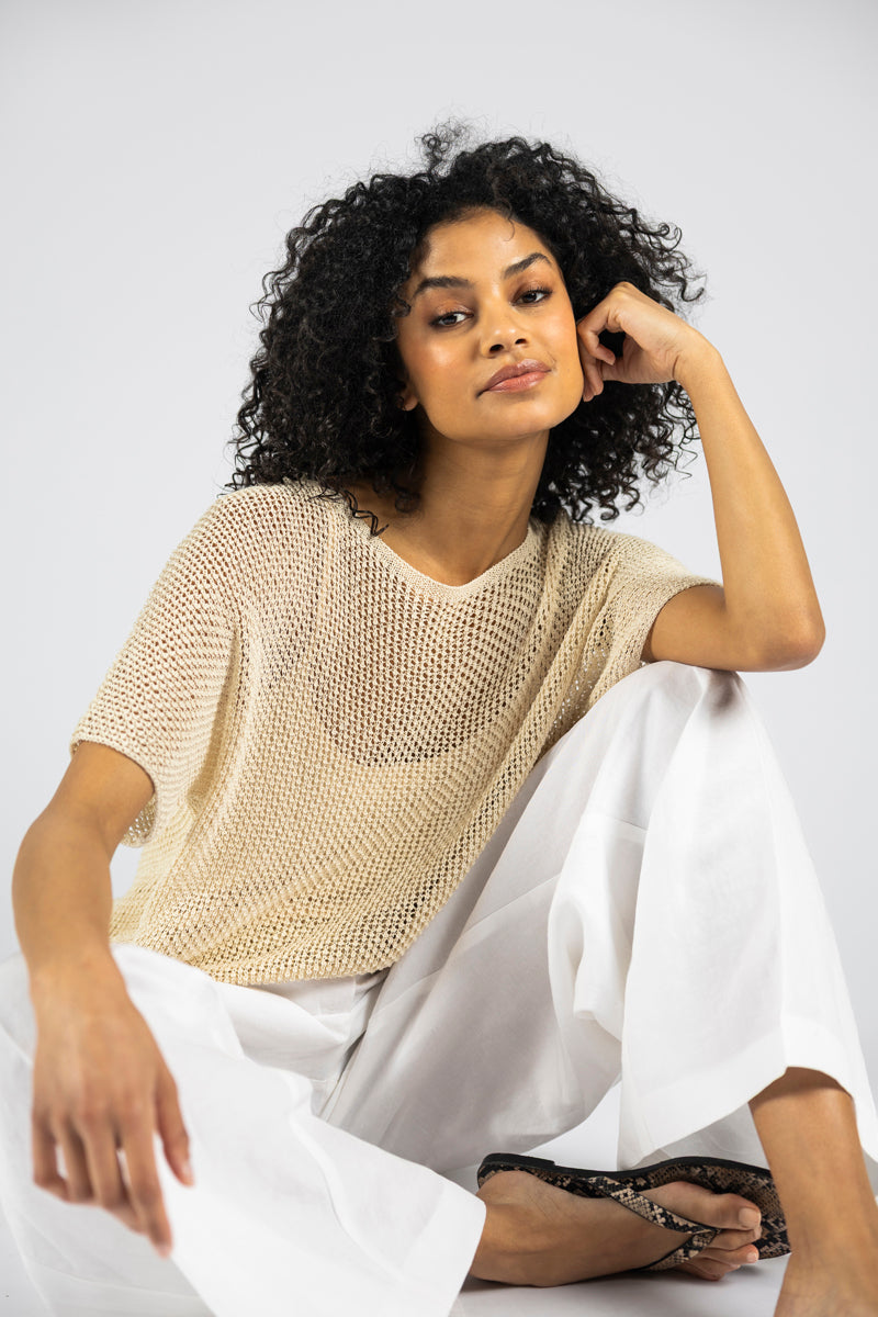 Crochet trui korte mouw + top