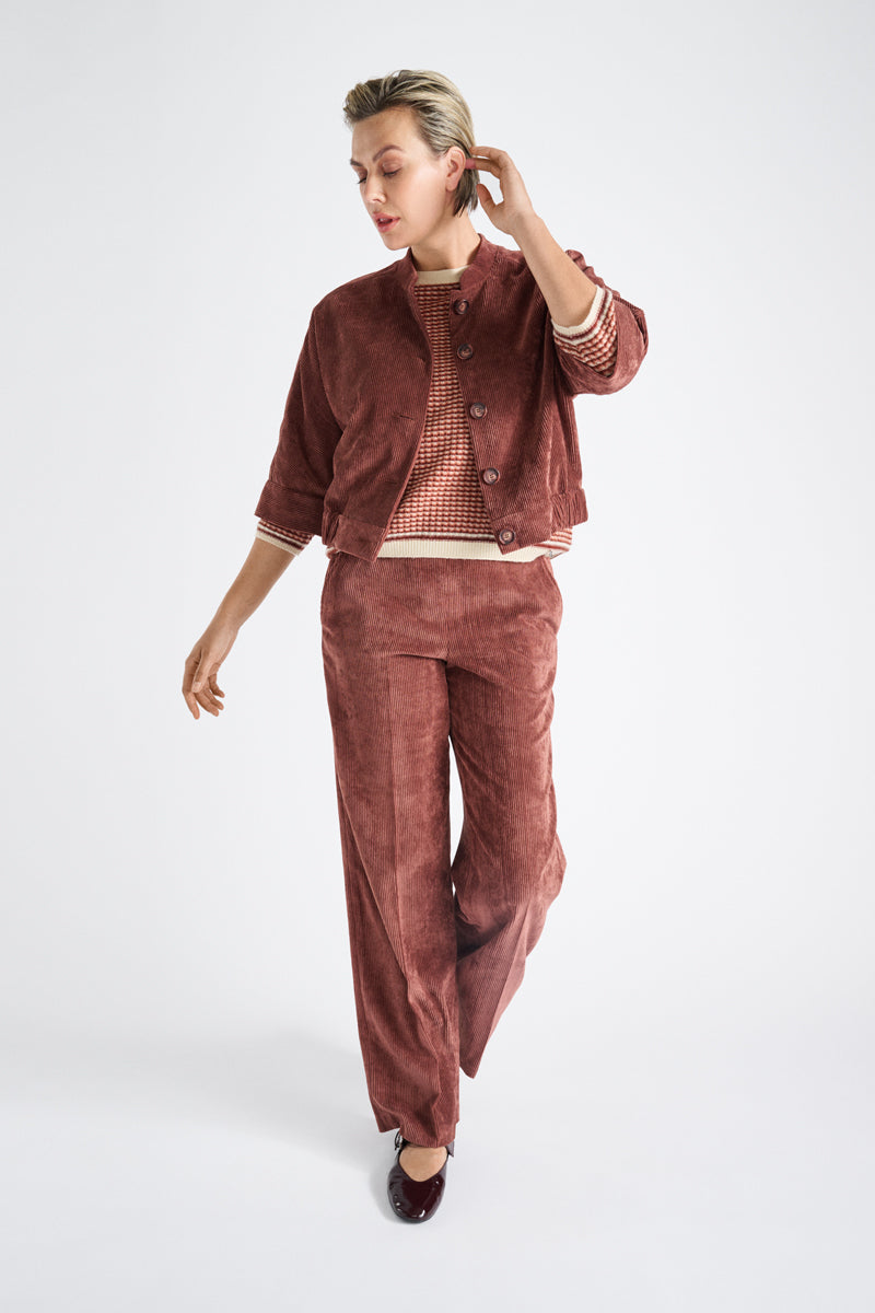 Pantalong long et fluide velours
