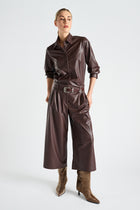 Recht faux leather hemd