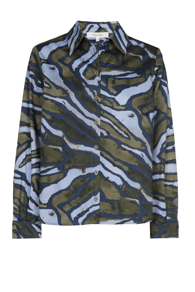 Straight graphic printed short shirt 