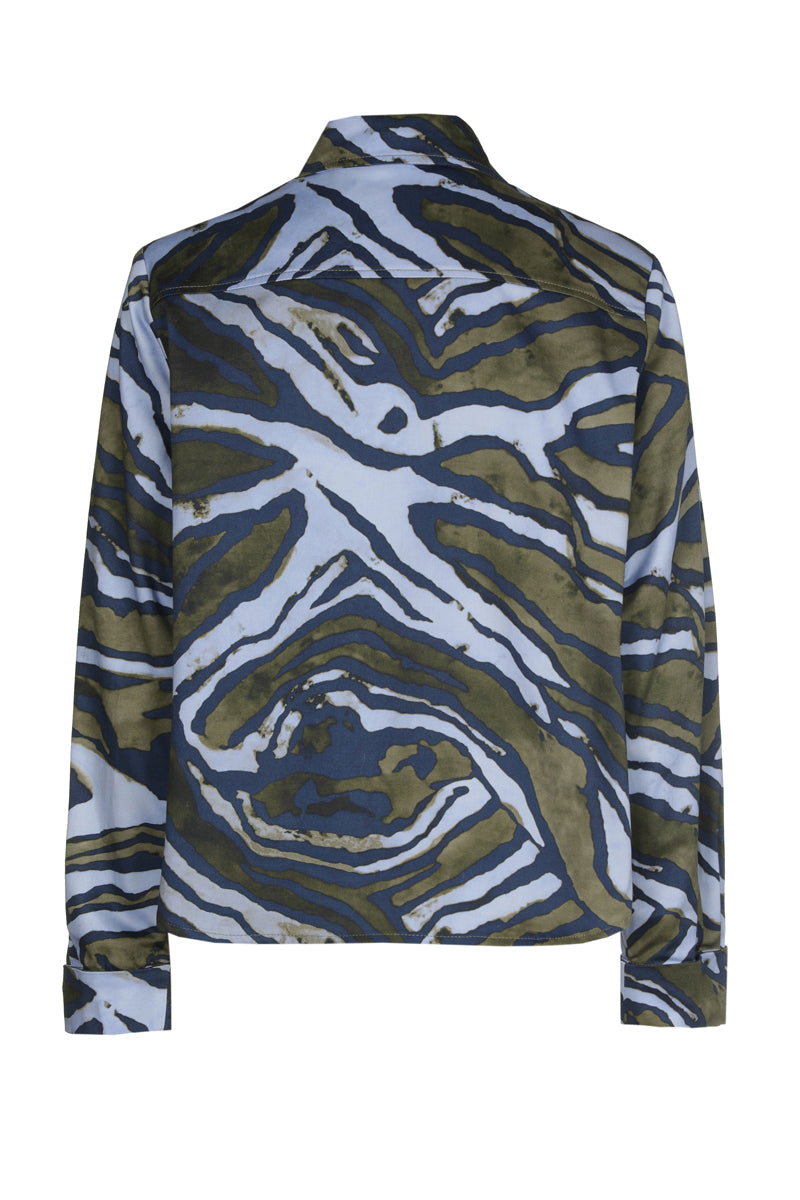 Straight graphic printed short shirt 