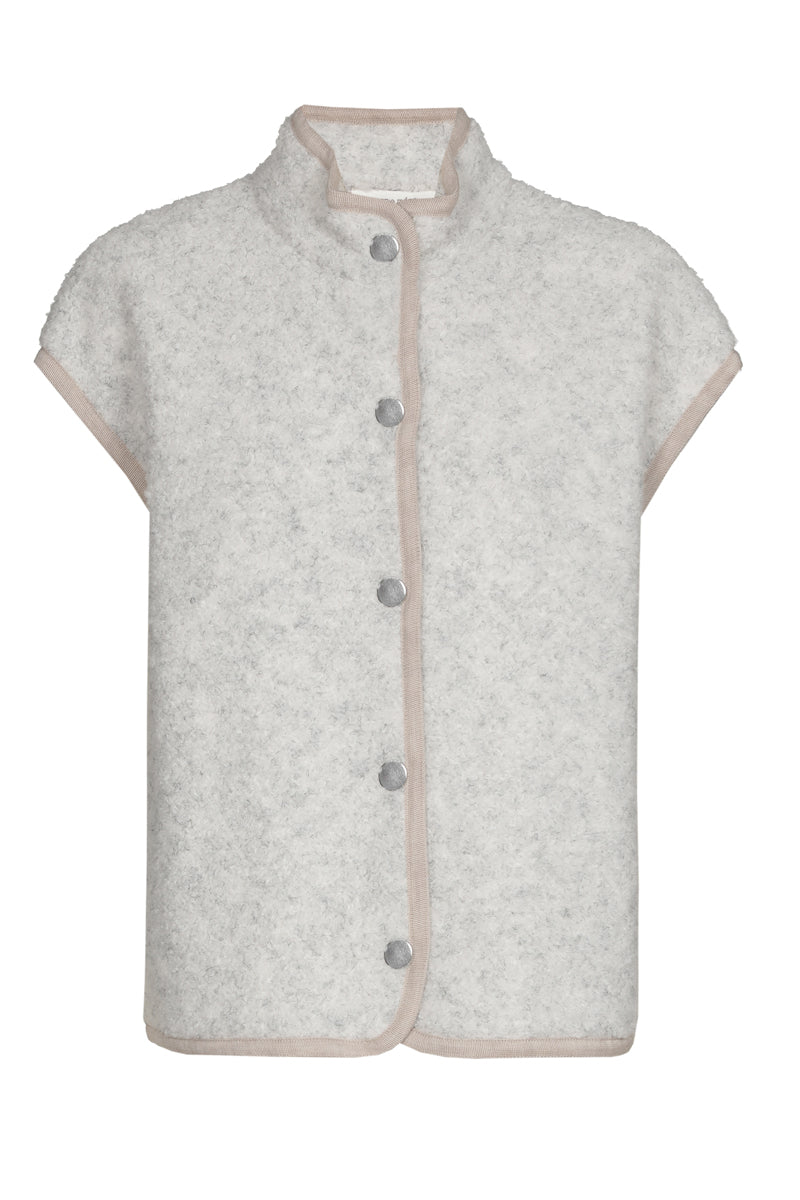 Fleece waistcoat cream