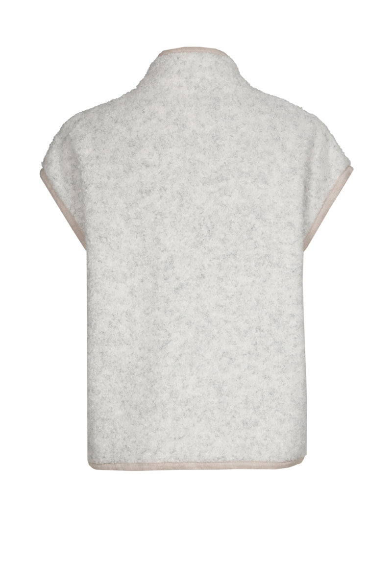 Fleece waistcoat cream