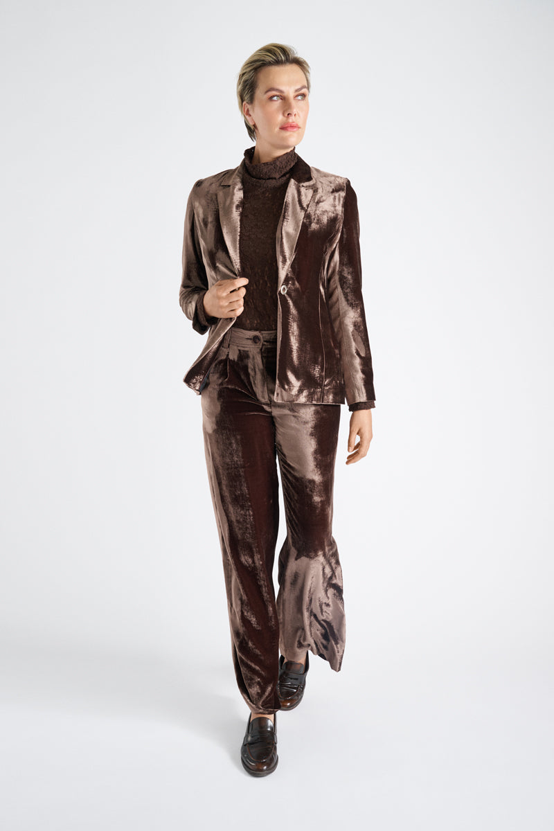 Brown velvetine blazer