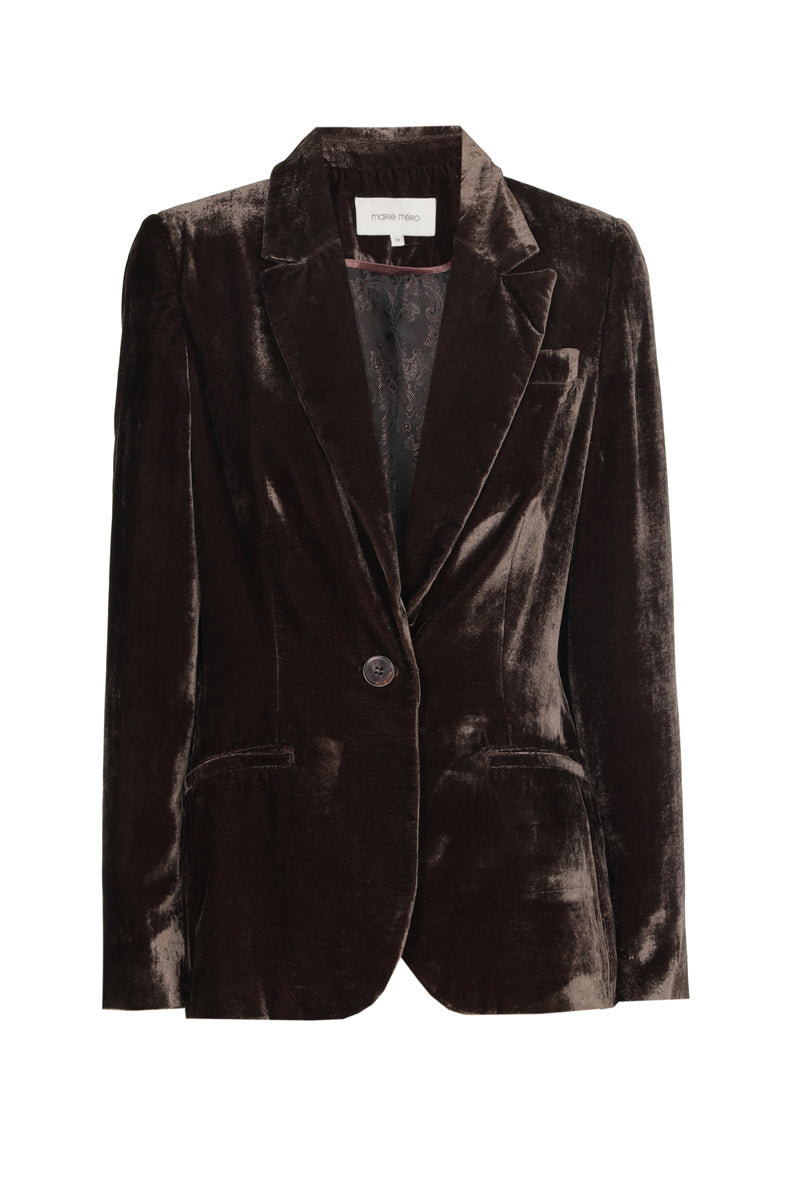 Brown velvetine blazer