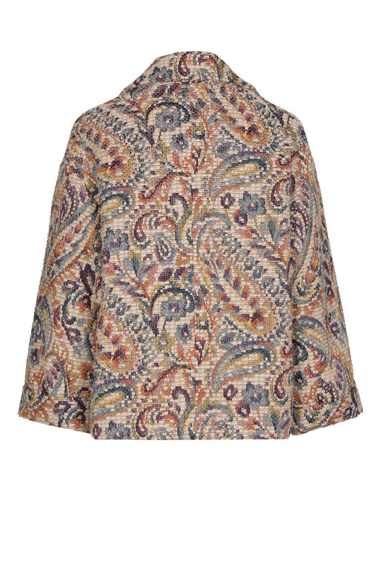 Short tweed paisley jacket
