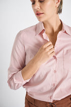 Chemisier droit rose classique 