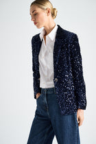 Blue sequins blazer