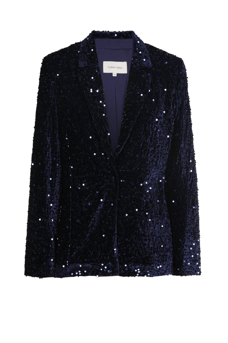Blue sequins blazer