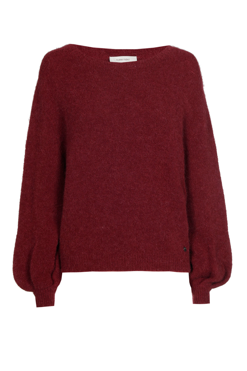 Pull ample à manches bouffantes et col bateau