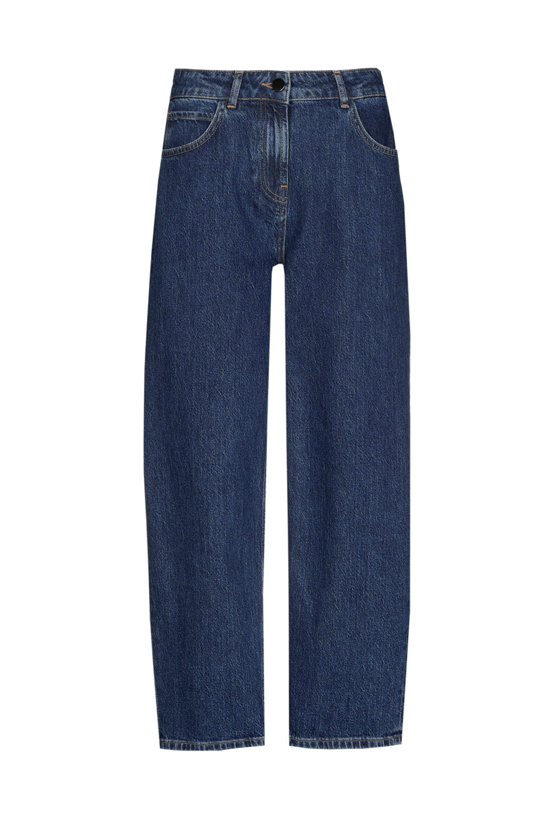 Wide high-waisted ankle length denim 