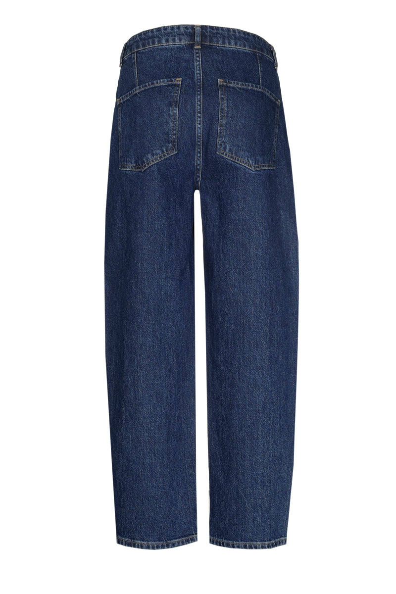 Wide high-waisted ankle length denim 