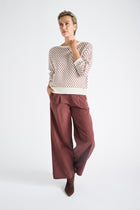 Pantalon ample et léger en mélange de coton