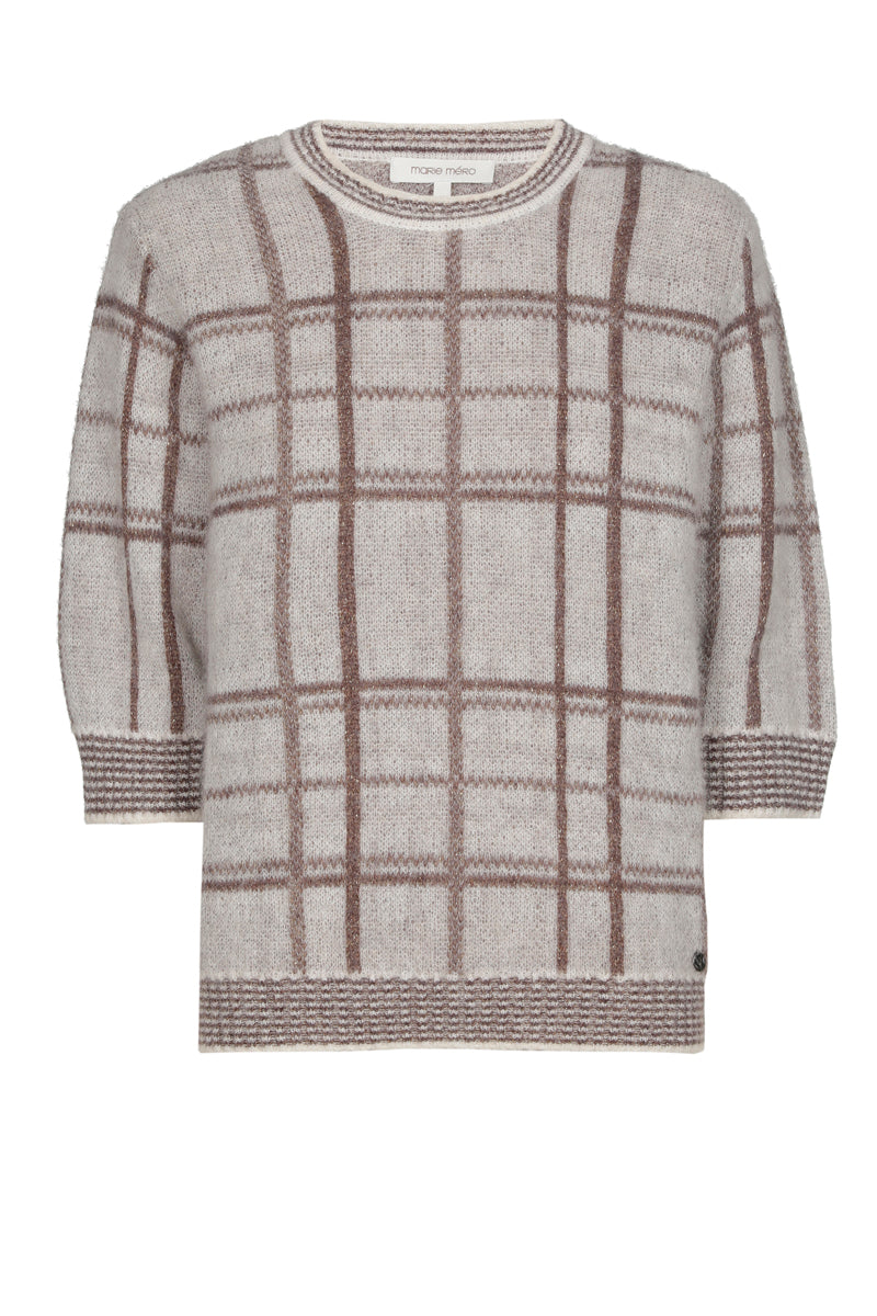 Alpaca trui met ruitenpatroon