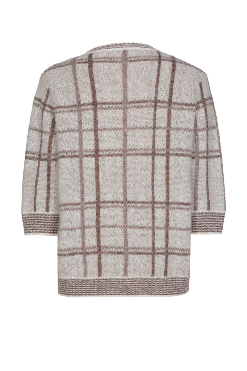 Alpaca trui met ruitenpatroon