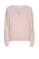 Pull boxy col V en cachemire-coton