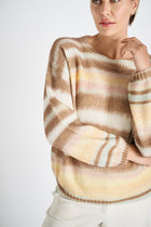 Boxy dégradé striped wool-alpaca sweater