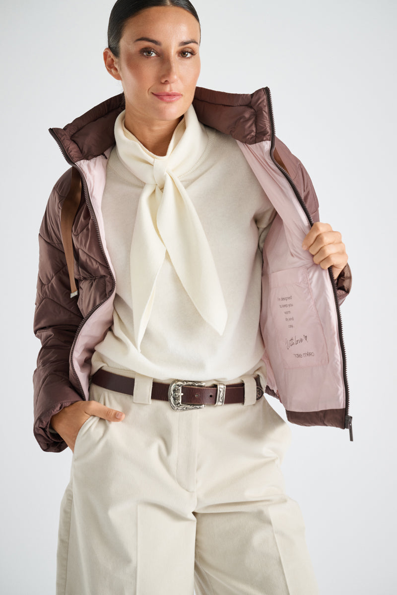 Korte bruine parka