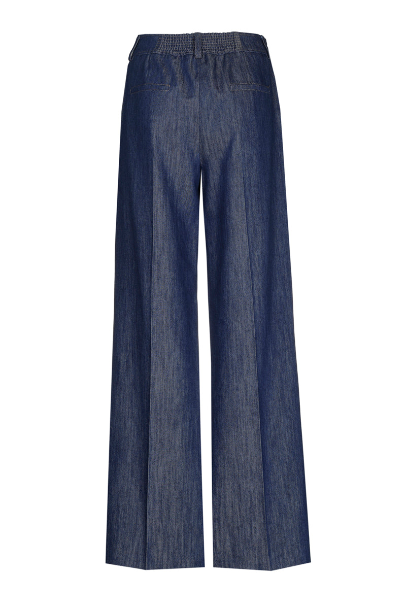 Rechte denim lange broek met zakken