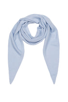 Sky blue triangle wool-cashmere scarf