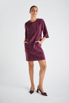 Robe-chasuble courte et droite velours