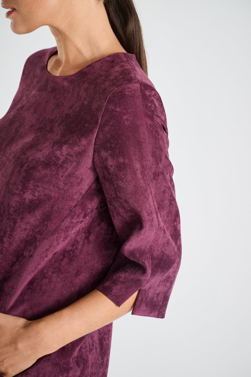 Robe-chasuble courte et droite velours