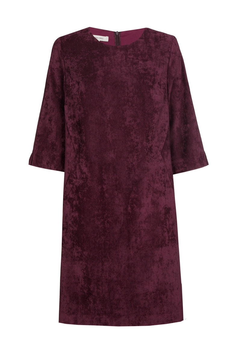 Robe-chasuble courte et droite velours