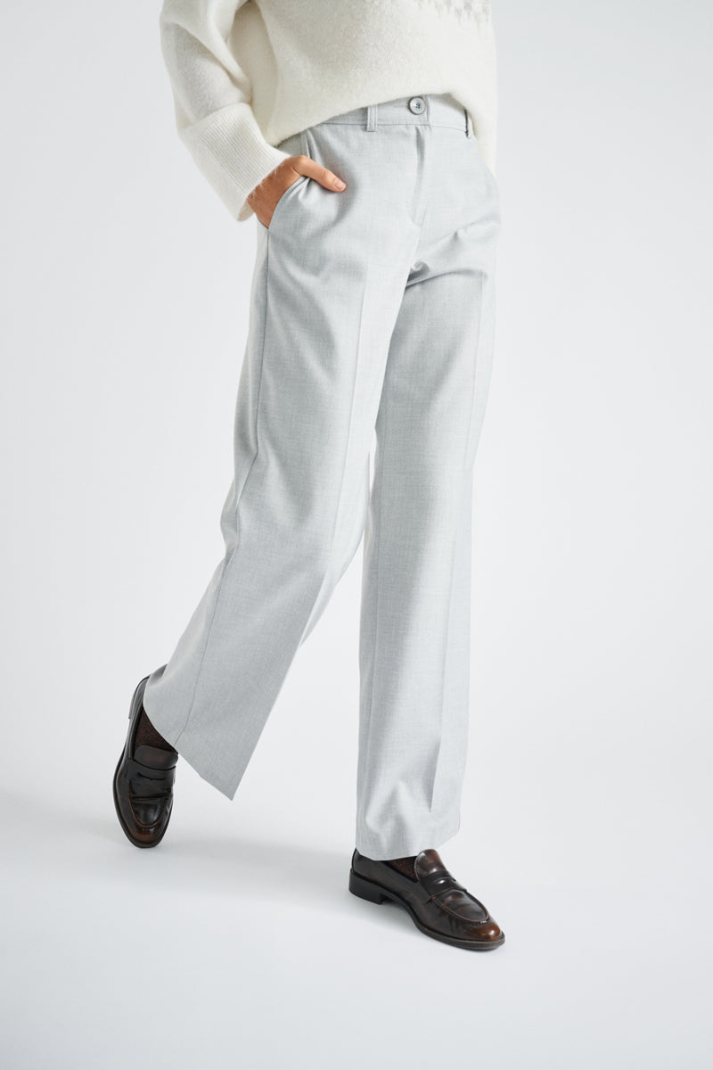 Straight long grey fluid pants 