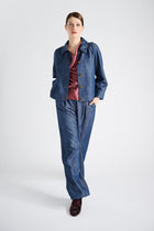 Straight denim shirt-jacket
