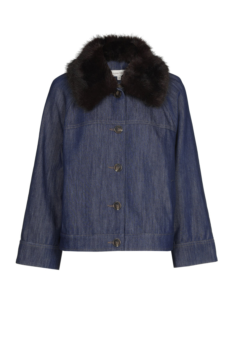 Rechte denim hemdsjas
