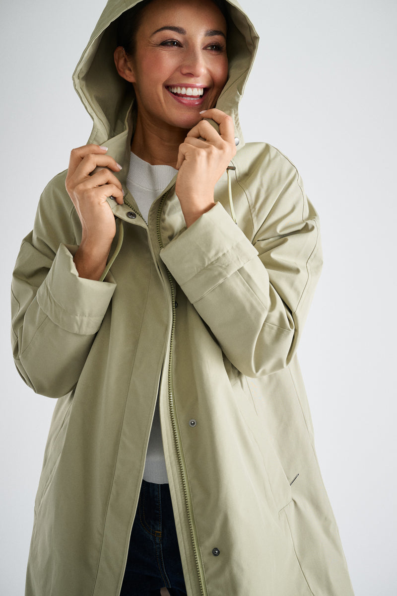 Parka avec cape kaki