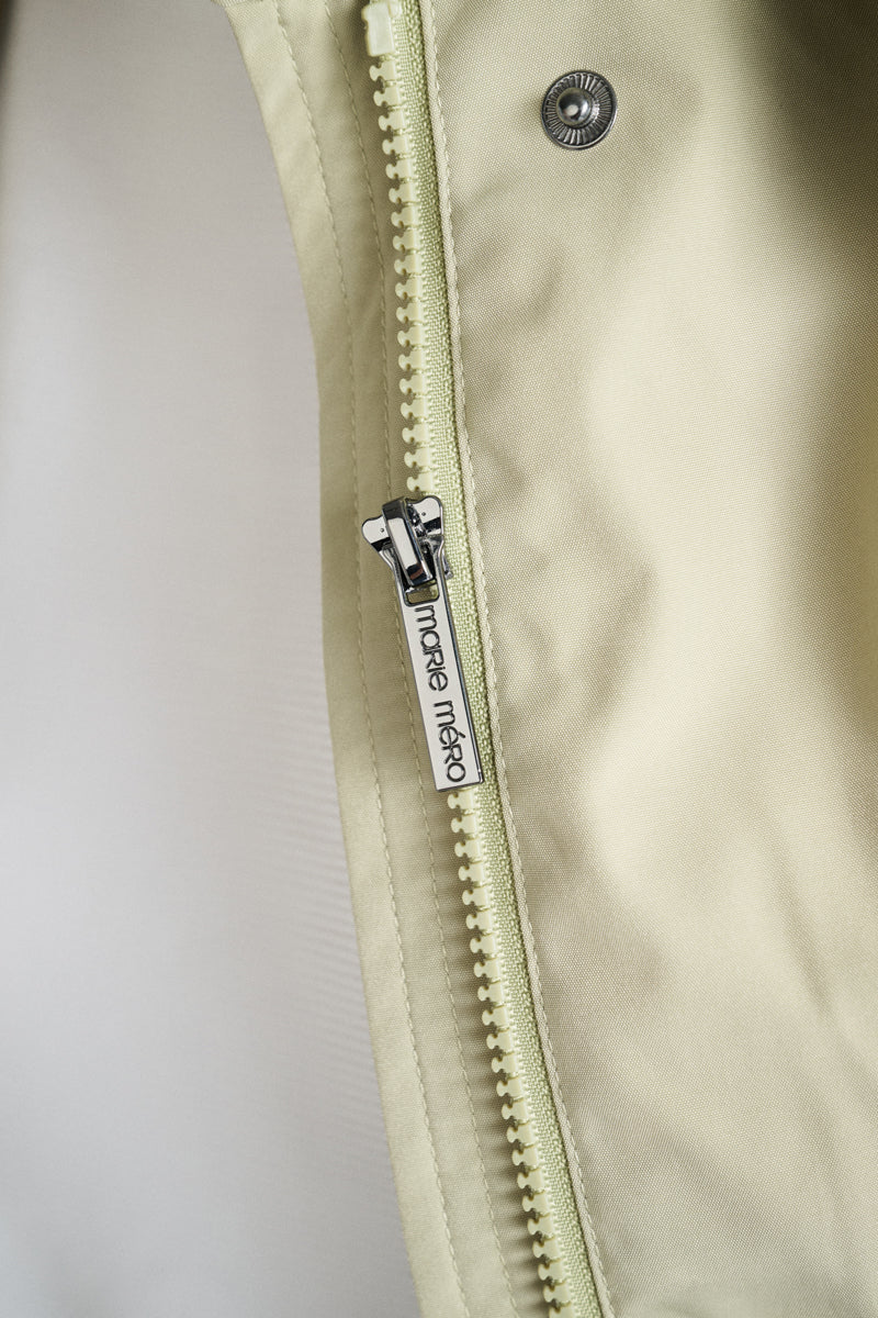 Kaki parka met kap