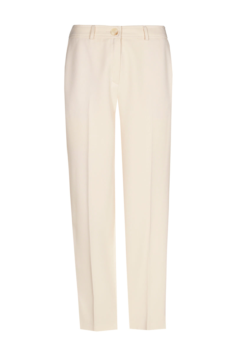 7/8 trousers in cream colour and elastic at the back of the waist